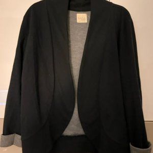 ZARA TRAFALUC BLACK KNIT BLAZER SIZE M